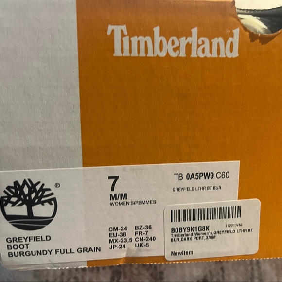 Timberland Burgundy Women's Boots - Picture 6 of 6